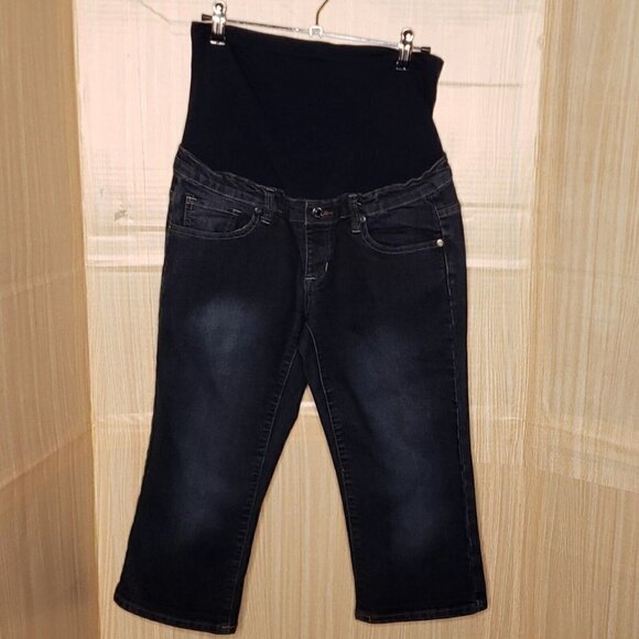 Denim Diva Maternity Womens Denim Capri Jeans Medium - Picture 3 of 7